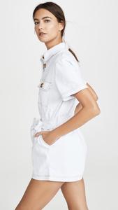Nuevo diseño <span class=keywords><strong>blanco</strong></span> de manga corta <span class=keywords><strong>mono</strong></span> vendaje simple casuales de las mujeres <span class=keywords><strong>mono</strong></span> - Product Image 4