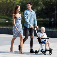 Poussette légère multifonctionnelle pour bébé Landau compact et portable Grand arrière pliable pour enfants de 3 ans