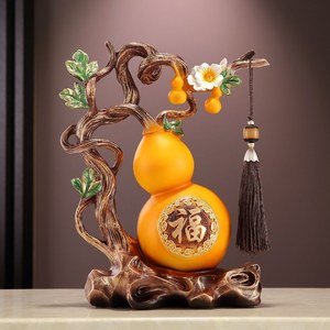 Wufu Linmen gran arte popular calabaza ornamento porche TV gabinete vino gabinete Decoración Para sala de estar y regalo de inauguración de la casa - Product Image 4