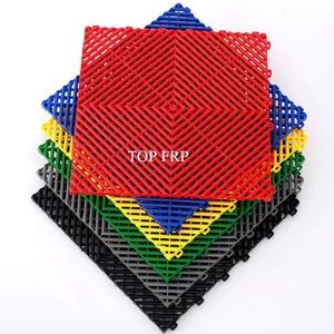 High Quality 40*40*1.8cm Anti-Slip Interlocking <b>Plastic</b> <b>Flooring</b> Tiles Modern Design for Garage Carwash Shop Easy 'Click' - Product Image 1