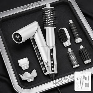 जियूओके हाई-स्पीड 5-इन-1 हेयर ड्रायर और स्टाइलर 110,000 आरपीएम ब्रशलेस मोटर फ्रैंच सैलून के साथ स्टेनलेस स्टील - Product Image 1