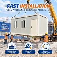 Maison mobile préfabriquée en conteneur maritime, structure en acier résistante aux ouragans, prix d'usine