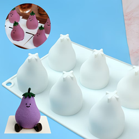 Moule en silicone 8 cavités en forme de poire pour crème glacée, moules à gâteau mousse 3D, moules à dessert français DIY, outils de pâtisserie, décoration de gâteaux