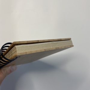 A6 bán buôn tùy chỉnh xoắn ốc tre Bìa máy tính xách tay với mía giấy in trống - Product Image 6