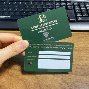 Cartão de Certificado de Autenticidade com Logo em Folha de Ouro/Prata Personalizado, Cartão de Garantia Plástico para Relógios e Joias de Luxo - Product Image 5