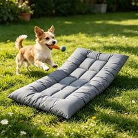 Tapis orthopédique pour chien résistant aux rayures, protection de la colonne vertébrale, rembourrage épais, lavable, gris, pour grands chiens