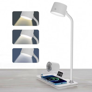 Lampe de bureau LED multifonctionnelle 4-en-1 avec PD et chargeur magnétique sans fil, réveil, haut-parleur, lampe de lecture, design pliable - Product Image 2