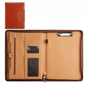 A4มีซิป B5แฟ้มสะสมผลงานสวยงามเคสใส่แล็ปท็อปแฟ้มหนังสั่งทำได้ผ่านการรับรอง FSC สีตามต้องการ - Product Image 1