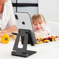 Nouveau support de téléphone réglable personnalisé, support de tablette portable doublement pliable pour téléphone et tablette, pour bureau, avec logo personnalisé
