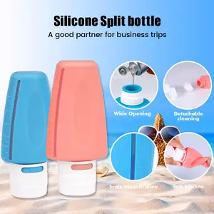 Set di bottiglie da viaggio in Silicone cosmetico portatile ricaricabile Mini Logo stampato