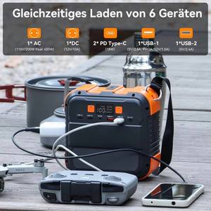 แบตเตอรี่สำรองพลังงานแสงอาทิตย์คุณภาพสูง 4800mAh แบบพกพาสำหรับใช้งานกลางแจ้ง 220V พร้อมพอร์ต USB 2xQC3.0 สำหรับแบตเตอรี่ความจุสูง - Product Image 5
