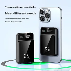 Banco de Energía Magnético de 10000 mAh, Carcasa de PC+ABS, Cinco Colores Disponibles, Cables Integrados, Carga Inalámbrica de 15 W - Product Image 3