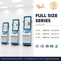 Kiosque de libre-service professionnel pour hôpital, terminal médical tout-en-un avec imprimante thermique, lecteur de cartes, scanner QR, Windows I5