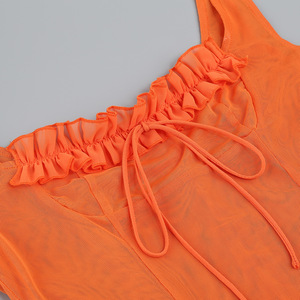 Women's New <strong>Apparel</strong> Mixes Casual Dresses Ruffle Decorations Solid Patterns Natural <strong>Bulk</strong> Assorted Stock Clothing - Product Image 6