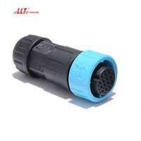 LLT M19 Nylon Push Lock 10pin Automotive Circular Led Garden Connecteur de montage sur panneau étanche