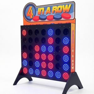 Table de jeu interactive lumineuse 4 en ligne : Défi d'arcade lumineux pour événements scolaires et de carnaval - Product Image 1