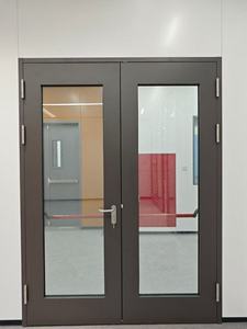 Fabricación en China, <span class=keywords><strong>puerta</strong></span> de vidrio resistente al fuego de acero de 1 hora comercial, <span class=keywords><strong>puerta</strong></span> de vidrio contra incendios de Metal hueco con <span class=keywords><strong>barra</strong></span> de pánico listada por UL para Hotel - Product Image 4