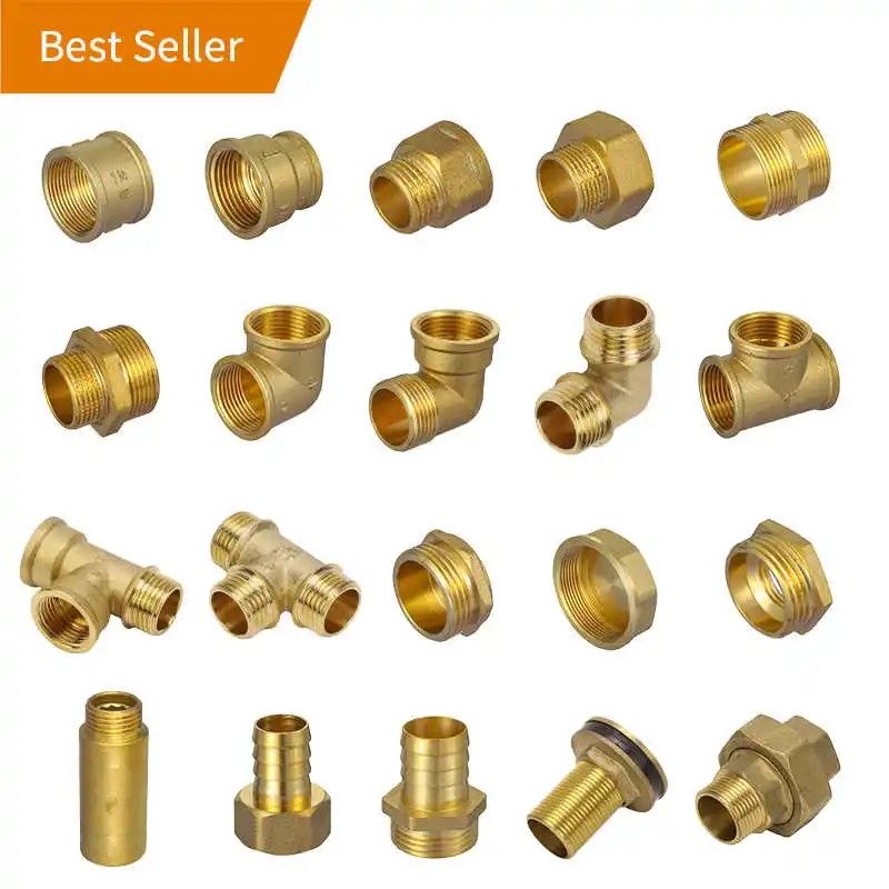IFAN Hot Selling BSP Nipple Brass Male Adaptor Connector Threaded Pipe Fittings Brass Fittings