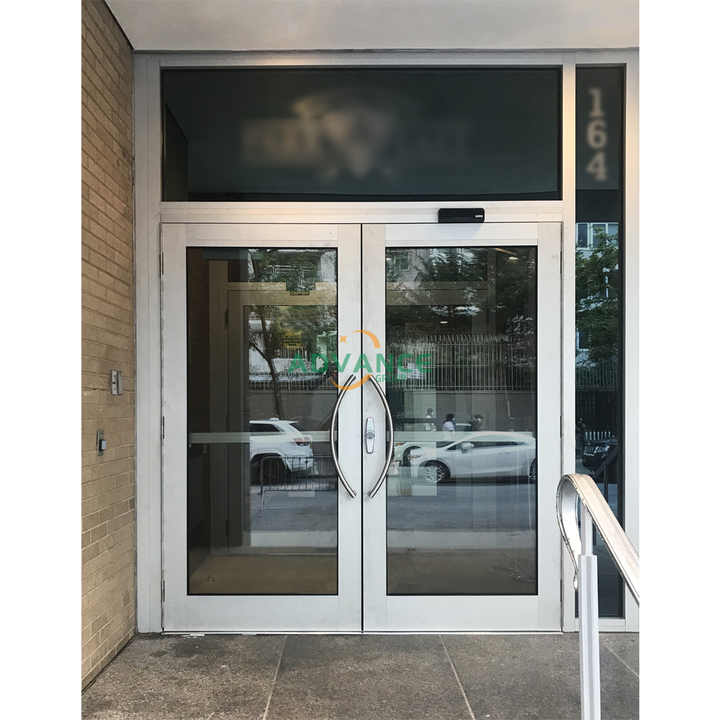 Commercial Kfc Shop Front Door Aluminum Entry Doors Double Swing Glass Entry Door
