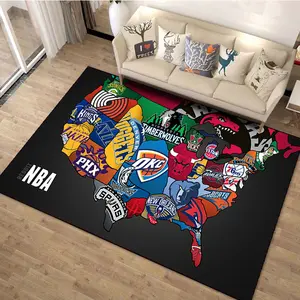 NBA篮球地毯男生宿舍床头地毯时尚地垫客厅沙发茶几设计地毯游戏垫