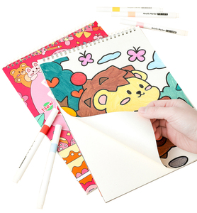 Livre <span class=keywords><strong>de</strong></span> <span class=keywords><strong>dessin</strong></span> personnalisé <span class=keywords><strong>de</strong></span> 100 pages imprimé pour les filles <span class=keywords><strong>de</strong></span> six ans magnifiquement à motifs pour les enfants apprennent à laisser du papier <span class=keywords><strong>de</strong></span> couleur graffiti vierge - Product Image 2