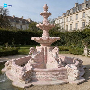 Nuovo Design <span class=keywords><strong>Fontana</strong></span> d'Acqua per Cavalli in Marmo Bianco Naturale su Misura per Cortile - Product Image 2