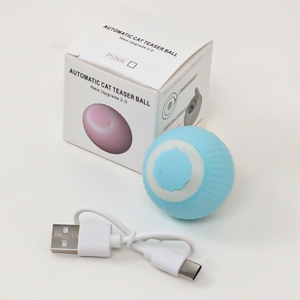 Toptan çevre dostu kapalı eğitim oyun Pet oyuncak Modern interaktif kendinden dönen haddeleme topu kediler köpekler için yapılan silikon - Product Image 3