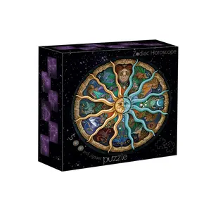 1000 Pieces Space Themed Jigsaw Planet Round Earth Moon Sun Colorful Puzzles For Kids Adults
