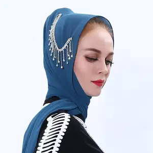 Borkha Jane-mascarilla de gasa con diamantes de imitación para mujeres musulmanas, hijab, Túnica, Túnica, Turquía, AA, venta al por mayor, 2022