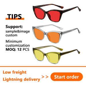 <span class=keywords><strong>Gafas</strong></span> Sunray con Protección del 80%-100%, Montura TR90 Estilo Ojo de Gato, Lentes CR39 Naranjas, para Uso Nocturno, Mejoran el Sueño, Bloquean la Luz Azul - Product Image 2