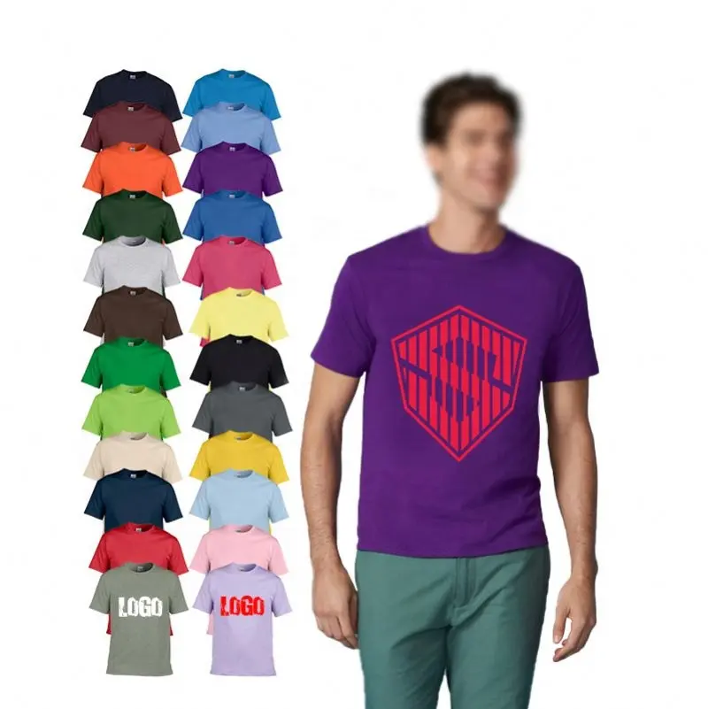 Camiseta grande masculina de algodão, sem logotipo personalizado, grande, sem marca
