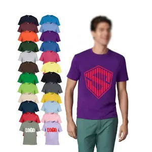 Großhandel übergroße schwere Männer Shirt T-Shirts ohne Logos Marken All Over Print Baumwolle T-Shirt benutzer definierte Logo