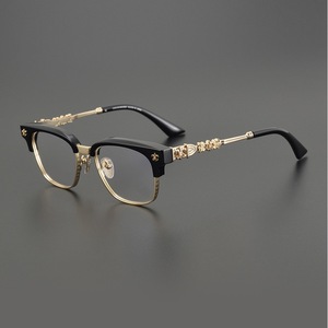 <span class=keywords><strong>Gafas</strong></span> Redondas sin Marco con Cruz de Corazón Cromada, Estilo Retro Clásico de Príncipe - Product Image 3