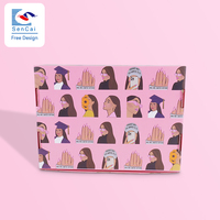 Boîte en carton ondulé rose personnalisée pour l'emballage et l'expédition de vêtements recyclables respectueux de l'environnement