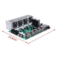 Amplificateur de puissance de réverbération numérique Hifi 250W X 2 2.0, préampli Audio, Amplification arrière avec contrôle de la tonalité