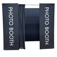 Nouvelle conception de cabine photo portable en acrylique 360° avec éclairage LED, taille personnalisable pour les expositions commerciales, caméra vidéo