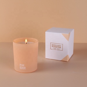 Raincoast 2022 Luxe 200g Verre Teinté Bougie Parfumée Pot de Marque Privée Nouveau Design Cire de Soja pour Noël et Pâques - Product Image 4