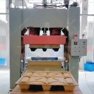 800t sawdust molded wood pallet making machine chips compressed pallet hot press piston hydraulic