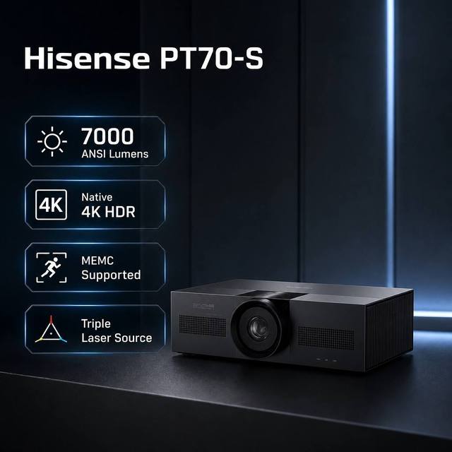 Hisense 4K Triple Laser Projector 7000 Lumens DLP with Android 11 for Business Conference Office Large Meeting Room