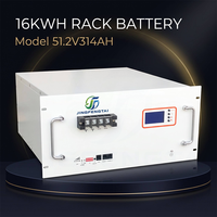 Batterie de stockage d'énergie domestique JFT 51.2-314R-1 LiFePO4 30 kWh 16.1 kWh 314 Ah avec BMS intelligent pour les systèmes solaires hors réseau professionnels
