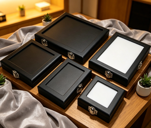 Cajas de Joyería Cuadradas Modernas y Duraderas de Plástico Acrílico y Metal, Compartimentos de Exhibición Personalizables y Extraíbles, Coloridas - Product Image 5
