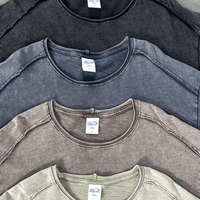 Camiseta YKH 245G Extra Grande de Algodón para Verano, con Logotipo Personalizado, Corte Cuadrado, Manga Corta, Colorida, para Hombre