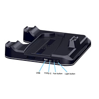 KJH pour PS5 & PS portail ventilateur de refroidissement support de charge compatible contrôleur filaire pour accessoires de Console de jeu Slim Pro
