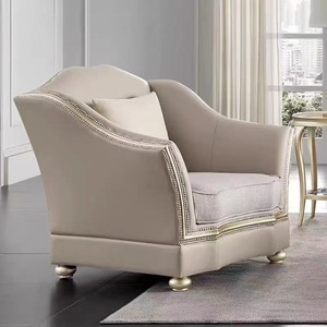 Juego de Muebles de Sala de Estar con Sofá Tallado en Madera, Muebles Clásicos de Lujo Vintage, Sofá Tallado Europeo Dorado - Product Image 6