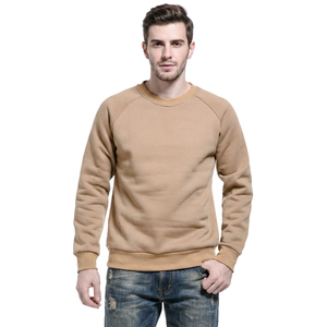 Wholesale 100% Polyester Crew Neck <b>Sweatshirts</b> Custom Solid Color Embroidered and Beaded Techniques OEM Service for Men - Product Image 1