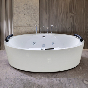 Mandrex lujo moderno 2 metros de forma ovalada acrílico independiente bañera Vortex Surf burbuja masaje característica cuadrado remojo Spa - Product Image 2