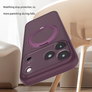 Funda Magnética Translúcida Mate de Alta Calidad para iPhone 18 17 Pro Max 360 °   Soporte de Anillo con Botones Táctiles AI y Funda Antigolpes - Product Image 6