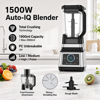 Blender Smoothie 6 Pisau Baja Tahan Karat Bersertifikasi CE, Kontrol Touchpad 3 Kecepatan, Kapasitas Besar untuk Penggunaan Komersial dan Rumah Tangga
