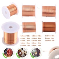 Cable de Cobre Esmaltado Redondo C11200 AWG20 Clase 130 DIN46435, Cable Crudo para Bobinado de Motores de Bombas de Agua, Uso en Exteriores y Paredes, Duradero