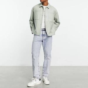 Veste en cuir oversize de haute qualité pour l'hiver, avec fermeture à boutons-pression - Product Image 2